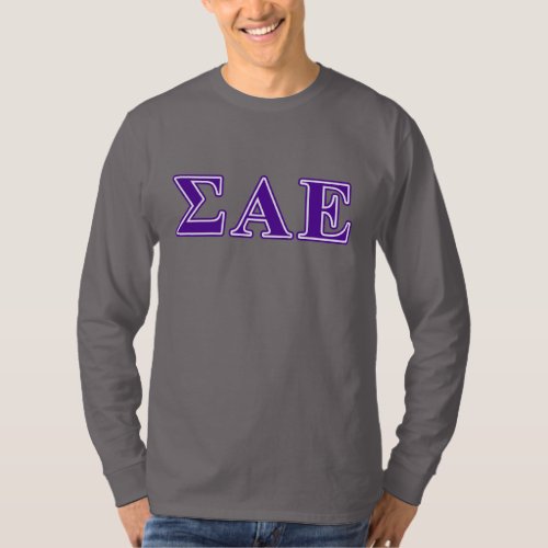 Sigma Alpha Epsilon Purple Letters T_Shirt