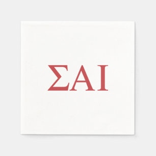 Sigma Alpha Iota Greek Letters Napkins