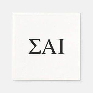 Sigma Alpha Iota Greek Letters Napkins