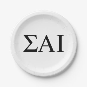 Sigma Alpha Iota Greek Letters Paper Plates