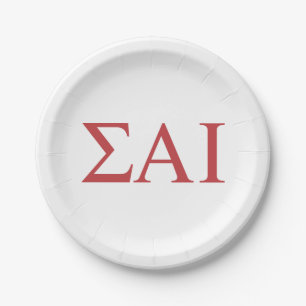 Sigma Alpha Iota Greek Letters Paper Plates
