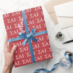Sigma Alpha Iota Greek Letters Wrapping Paper