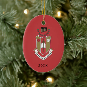 Sigma Alpha Iota Music Fraternity Crest Ceramic Ornament