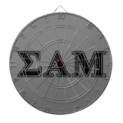 Sigma Alpha Mu Black Letters Dartboard With Darts