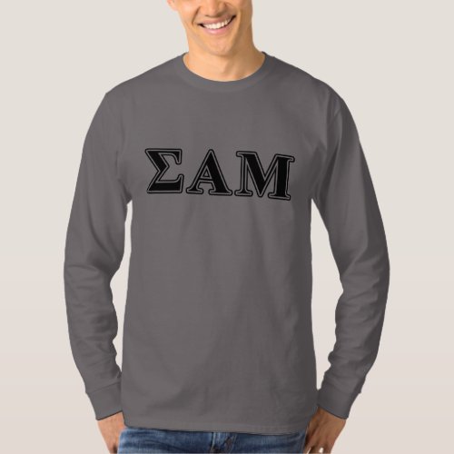 Sigma Alpha Mu Black Letters T_Shirt