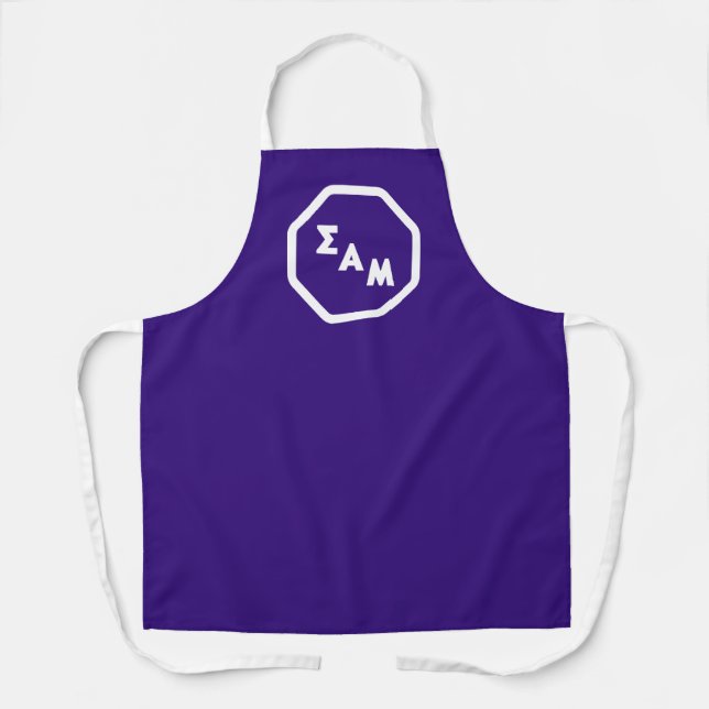 Sigma Alpha Mu Fraternity Octagon Greek Letters Apron (Front)