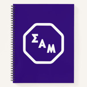 Sigma Alpha Mu Fraternity Octagon Greek Letters Notebook