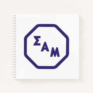 Sigma Alpha Mu Fraternity Octagon Greek Letters Notebook