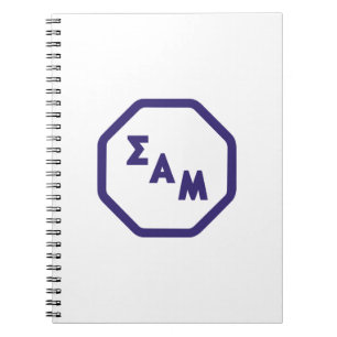 Sigma Alpha Mu Fraternity Octagon Greek Letters Notebook