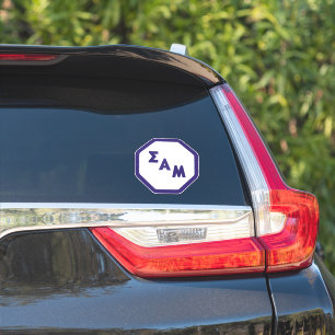 Sigma Alpha Mu Fraternity Octagon Greek Letters Sticker