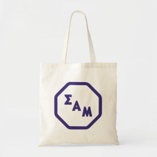 Sigma Alpha Mu Fraternity Octagon Greek Letters Tote Bag