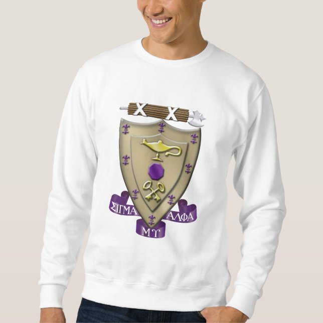Sigma Alpha Mu Fraternity Official Coat of Arms 2 Sweatshirt (Front)