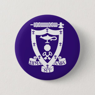 Sigma Alpha Mu Fraternity Official Coat of Arms Button