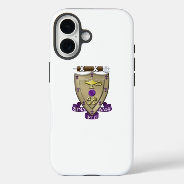 Sigma Alpha Mu Fraternity Official Coat of Arms Case-Mate iPhone Case (Back)