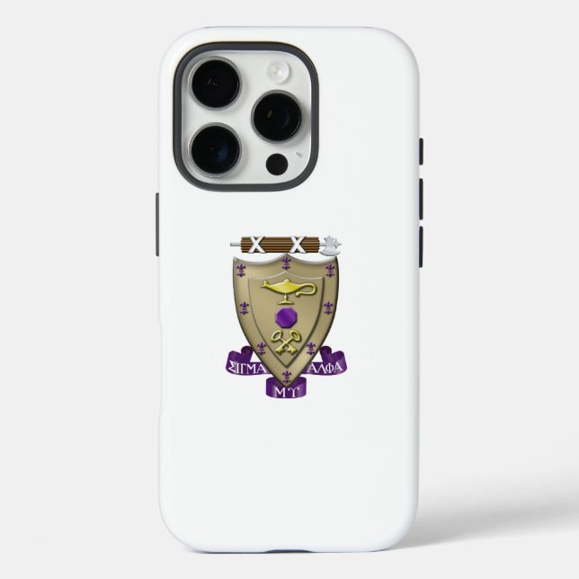 Sigma Alpha Mu Fraternity Official Coat of Arms Case-Mate iPhone Case (Back)