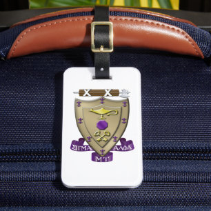 Sigma Alpha Mu Fraternity Official Coat of Arms Luggage Tag