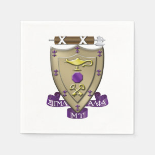 Sigma Alpha Mu Fraternity Official Coat of Arms Napkins