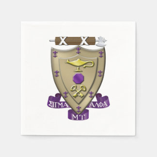 Sigma Alpha Mu Fraternity Official Coat of Arms Napkins