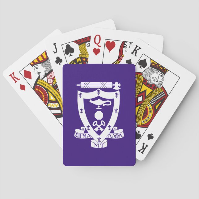 Sigma Alpha Mu Fraternity Official Coat of Arms Poker Cards (Back)