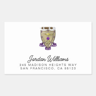 Sigma Alpha Mu Fraternity Official Coat of Arms Rectangular Sticker