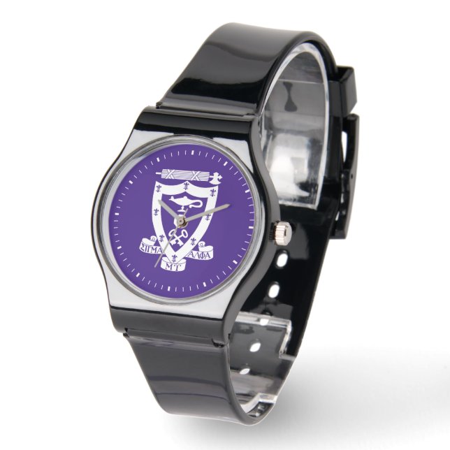 Sigma Alpha Mu Fraternity Official Coat of Arms Watch (Angle)