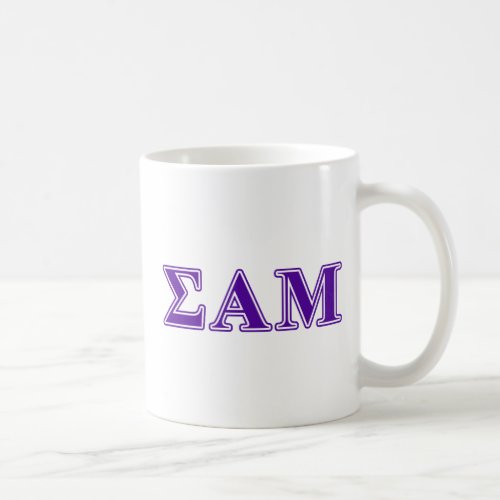 Sigma Alpha Mu Purple Letters Coffee Mug
