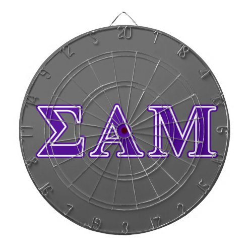 Sigma Alpha Mu Purple Letters Dart Board
