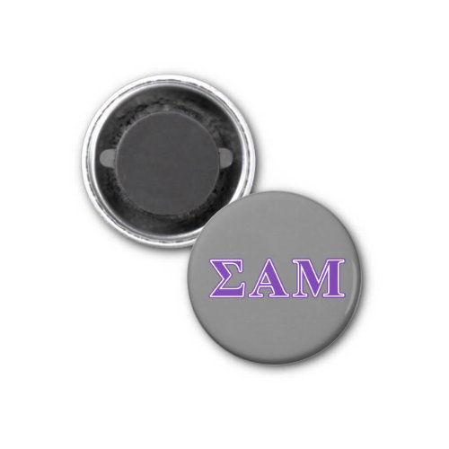 Sigma Alpha Mu Purple Letters Magnet