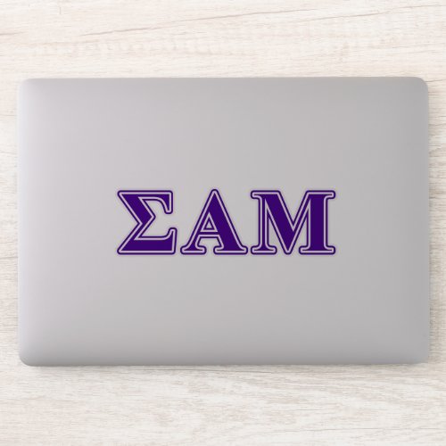 Sigma Alpha Mu Purple Letters Sticker