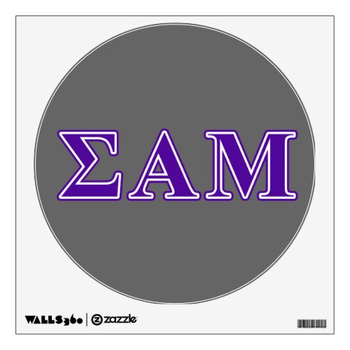 Sigma Alpha Mu Purple Letters Wall Decal
