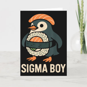 Sigma Boy Italian Brainrot Funny Meme Penguin Card