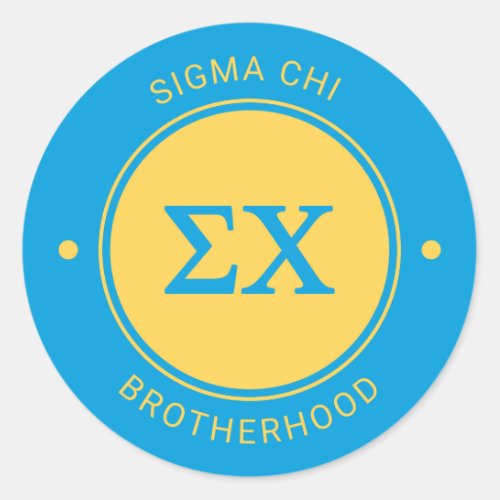 Sigma Chi  Badge Classic Round Sticker