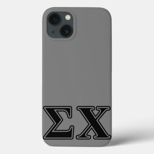 Sigma Chi Black Letters iPhone 13 Case