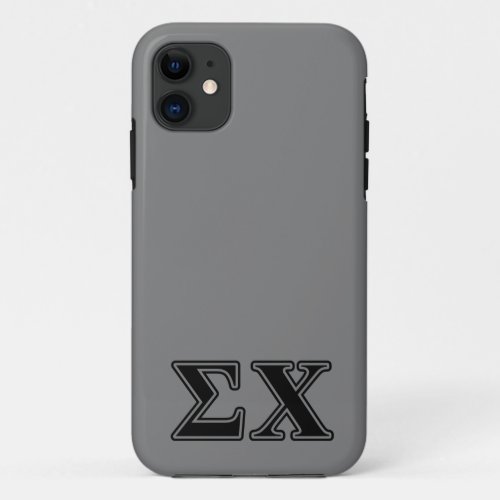 Sigma Chi Black Letters iPhone 11 Case