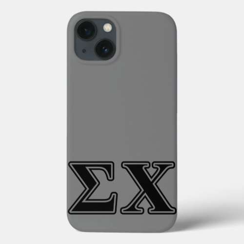 Sigma Chi Black Letters iPhone 13 Case