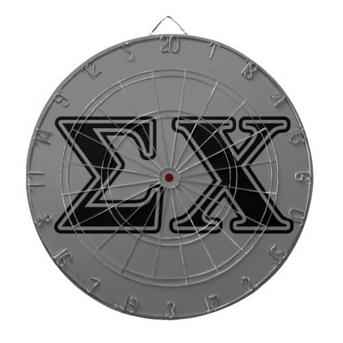 Sigma Chi Black Letters Dartboard