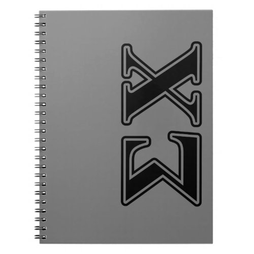 Sigma Chi Black Letters Notebook