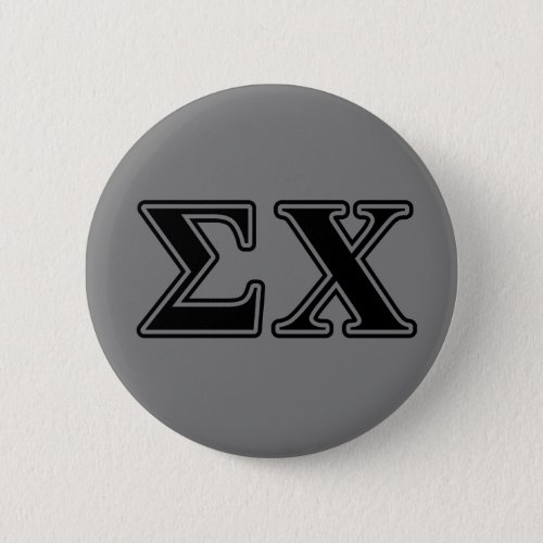 Sigma Chi Black Letters Pinback Button