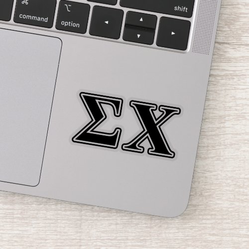 Sigma Chi Black Letters Sticker