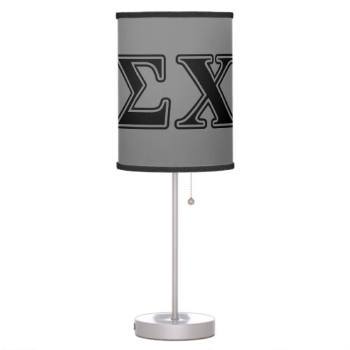 Sigma Chi Black Letters Table Lamp