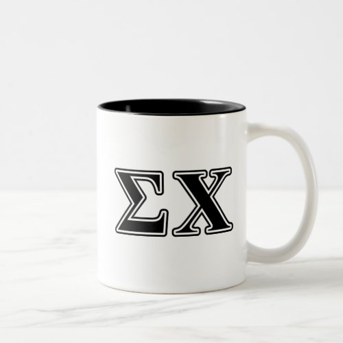 Sigma Chi Black Letters Two_Tone Coffee Mug