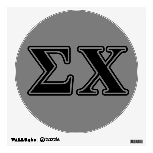 Sigma Chi Black Letters Wall Decal
