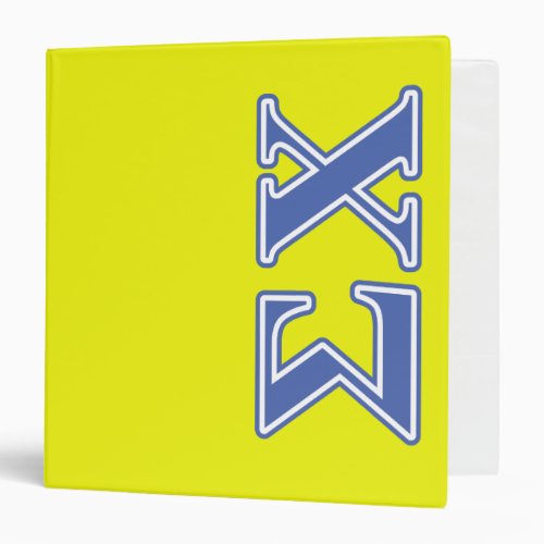 Sigma Chi Blue Letters 3 Ring Binder