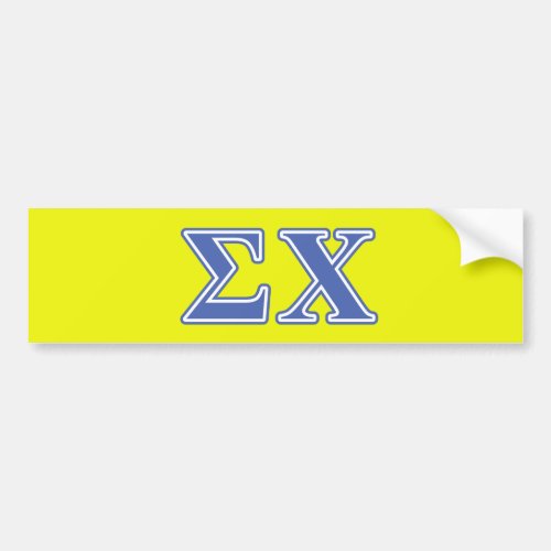 Sigma Chi Blue Letters Bumper Sticker