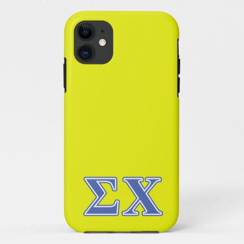 Sigma Chi Blue Letters iPhone 11 Case