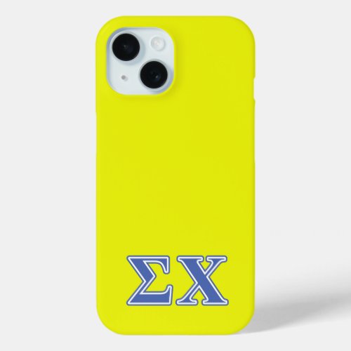 Sigma Chi Blue Letters iPhone 15 Case