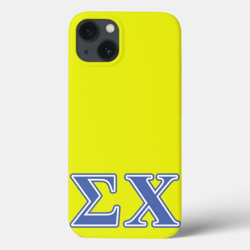 Sigma Chi Blue Letters iPhone 13 Case