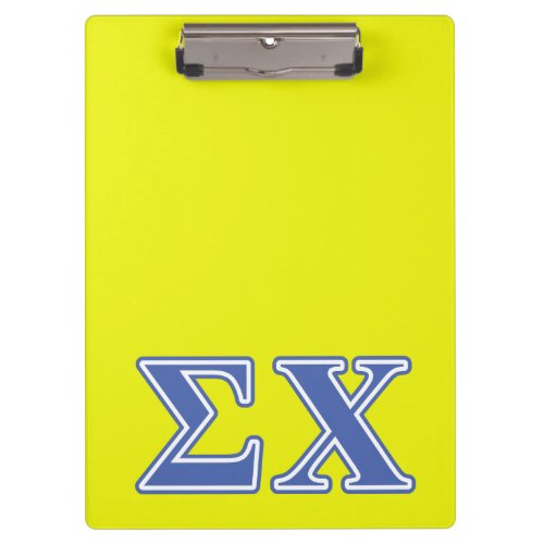 Sigma Chi Blue Letters Clipboard