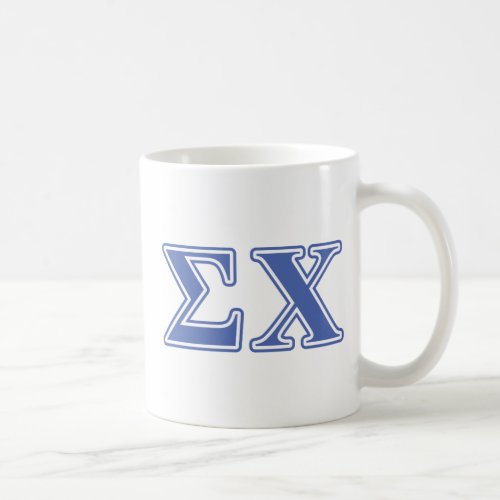 Sigma Chi Blue Letters Coffee Mug