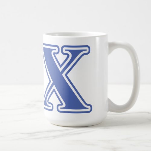 Sigma Chi Blue Letters Coffee Mug